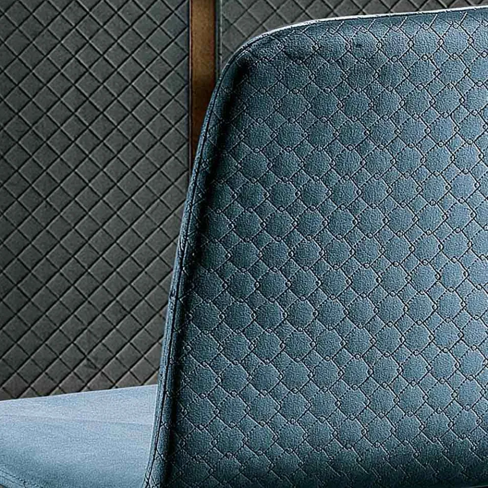 Eleganter Stuhl mit modernem Design aus farbigem Samt und Holz - Bizet