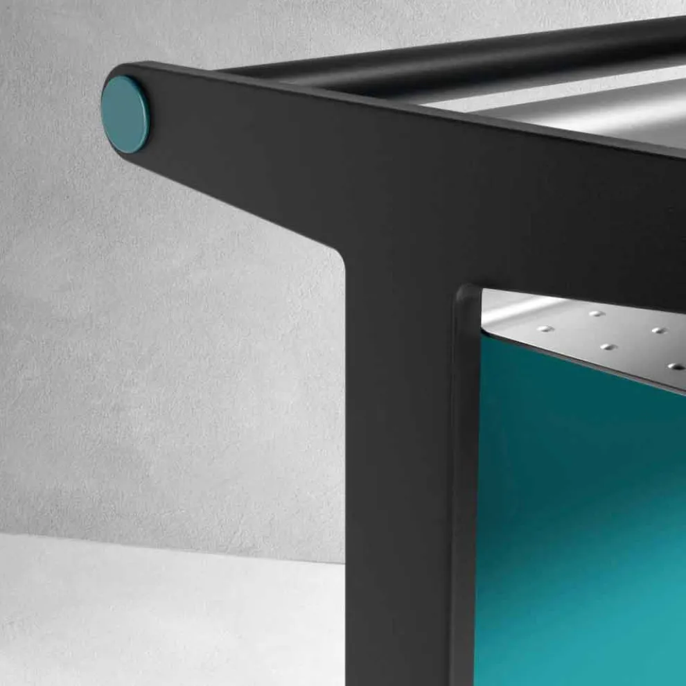 Elektrische Strahlungsplatte in Aluminium und farbigem Stoffdesign 150 W - Sam