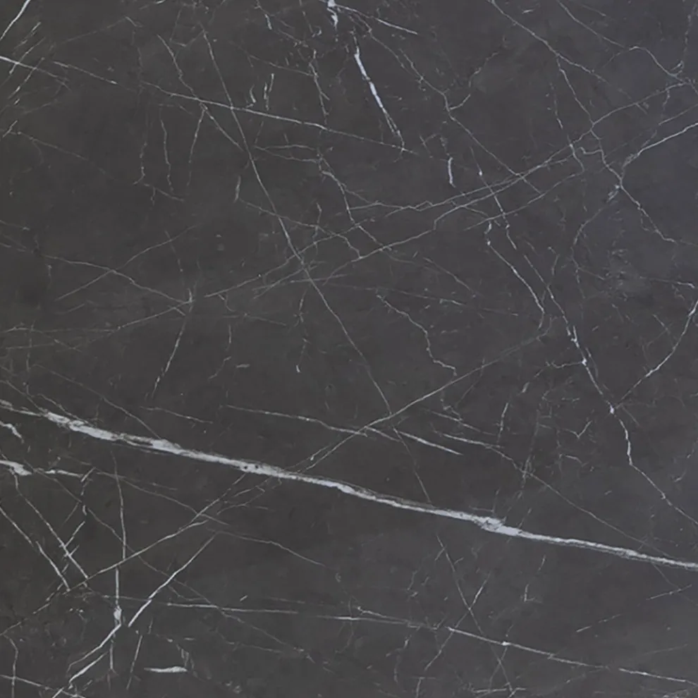 Elliptischer Esstisch aus Stahl und polierter Keramik Florim - Gelsino