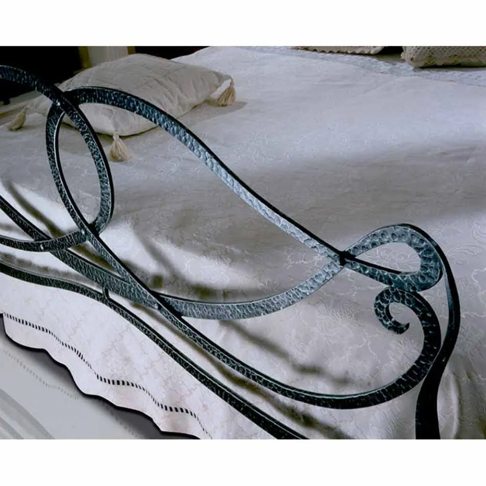 Orchidea Doppelbett aus Schmiedeeisen in Design