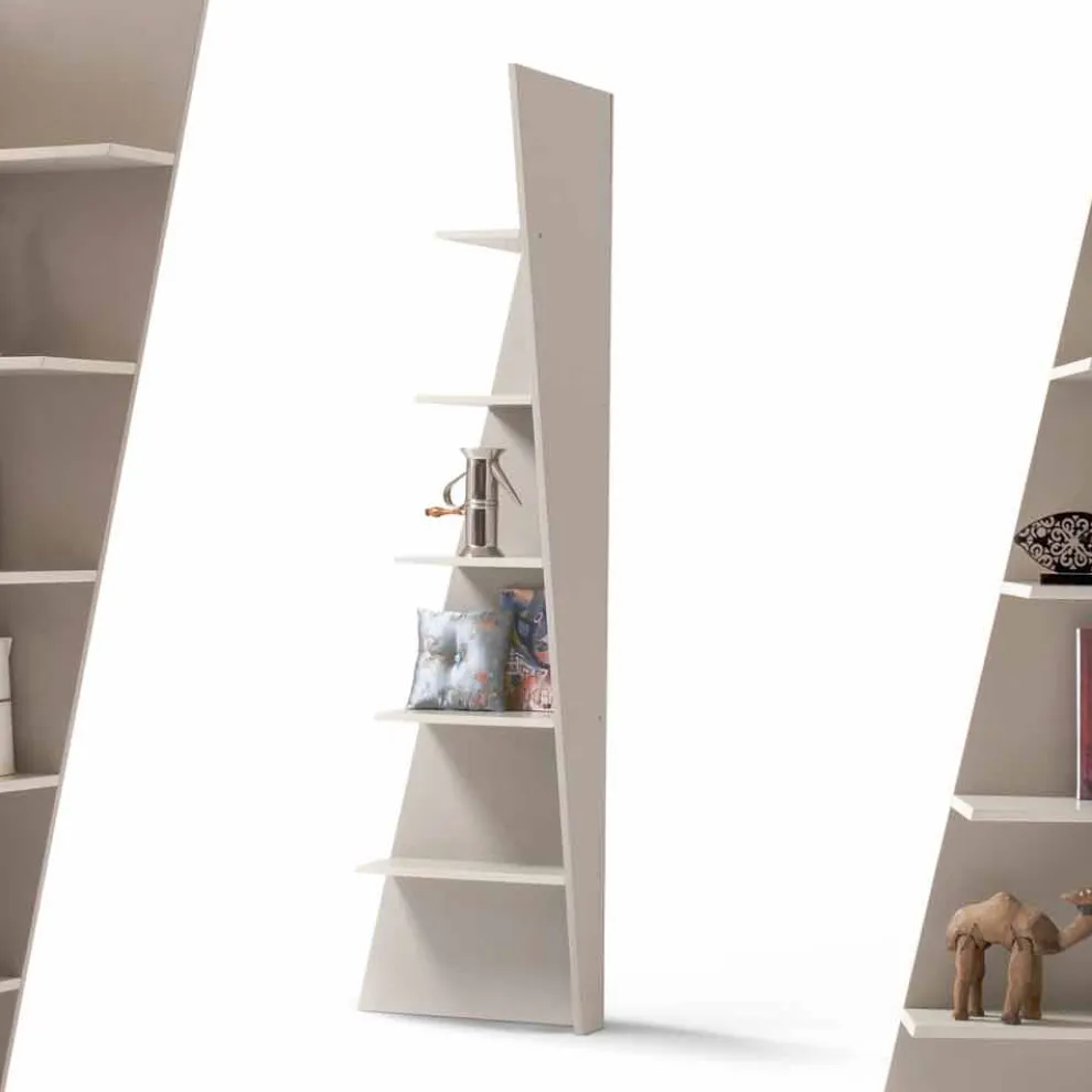 Esquina lackiertes MDF-Design-Eck-Bücherregal, hergestellt in Italien