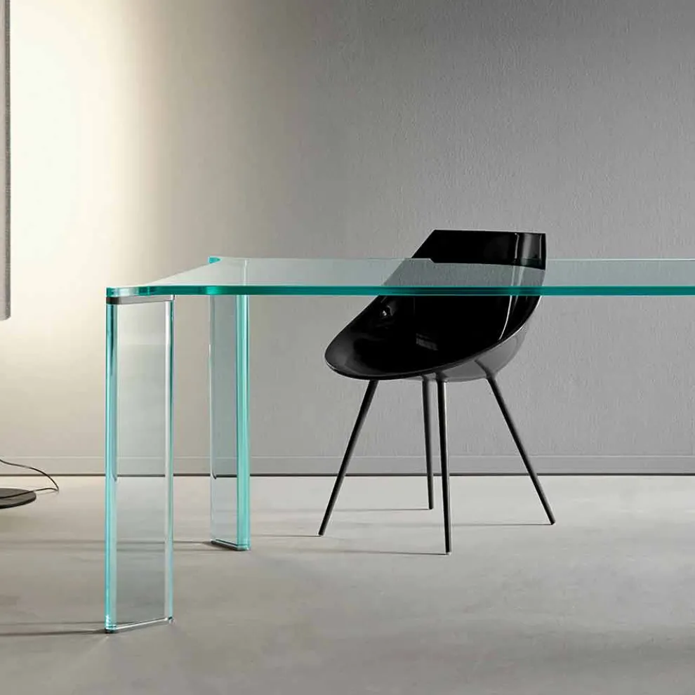 Esstisch aus extra klarem Glas Luxury Design 4 Dimensions - Kuduro