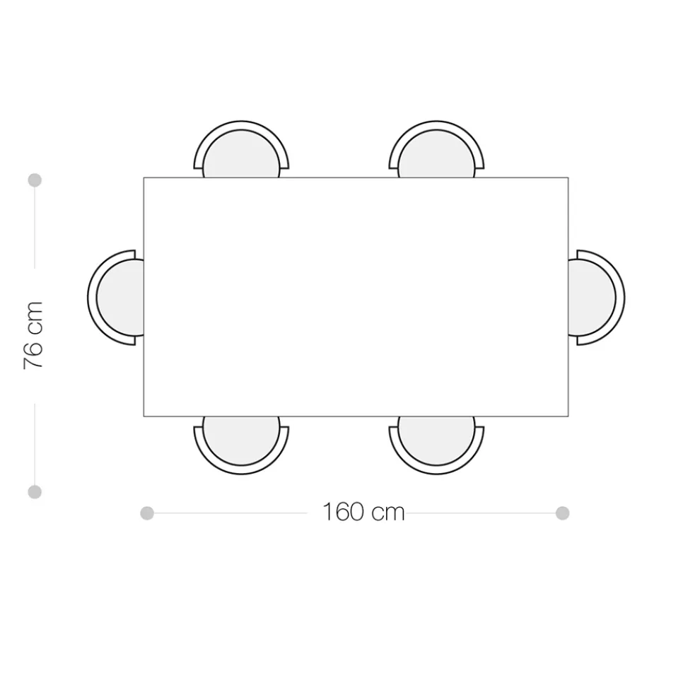 Esstisch aus furniertem Holz und Metall Made in Italy - Persico