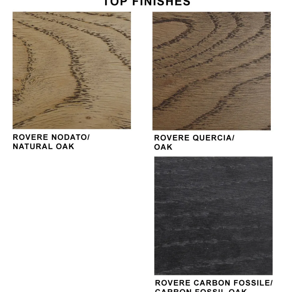 Esstisch aus Furnier und gehämmertem Stahl, hergestellt in Italien – Strappo