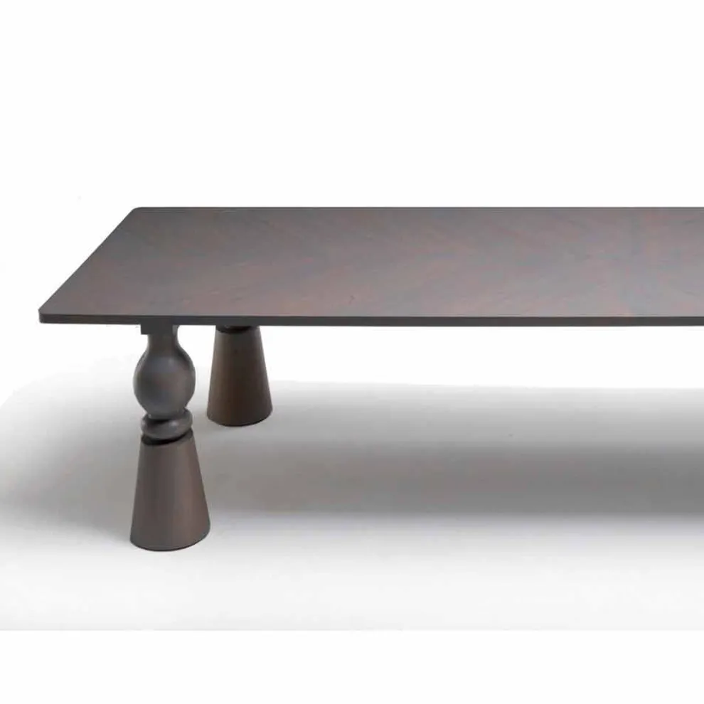 Esstisch aus grauem Eichenholz, made in Italy, Design Teseo