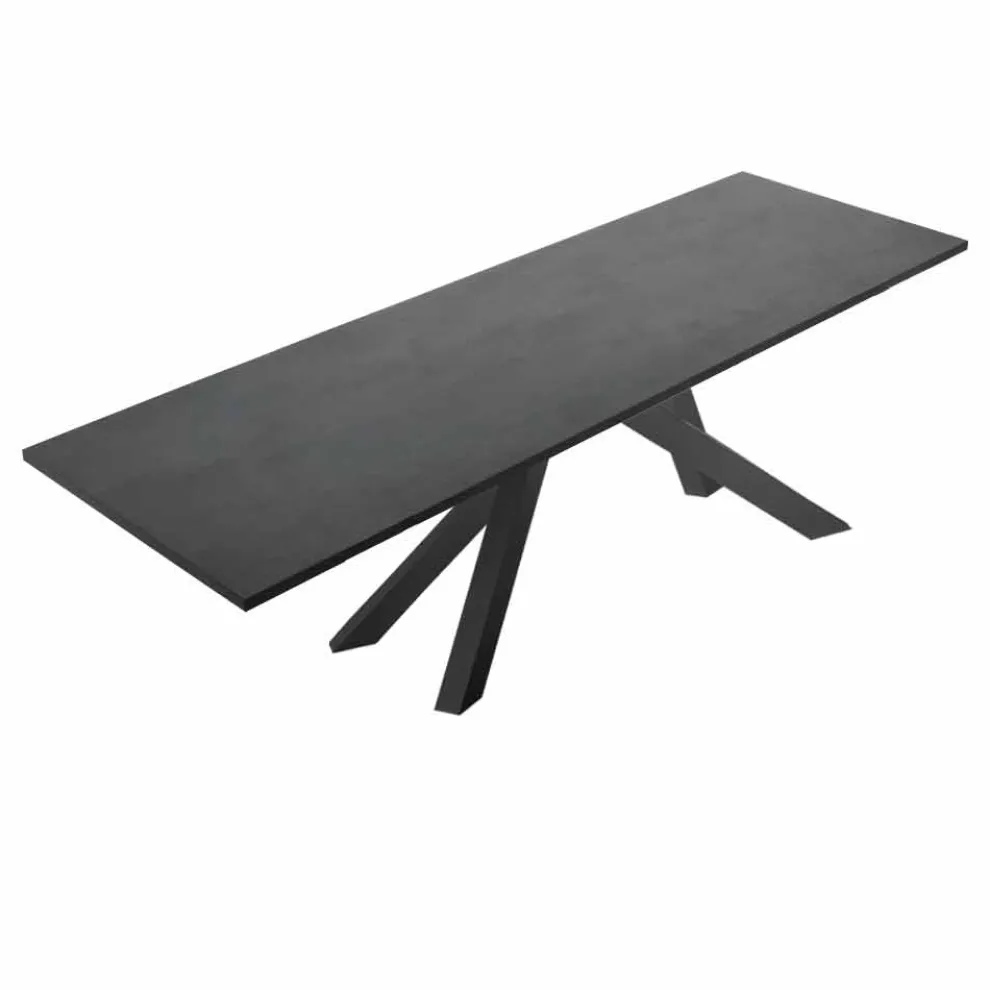 Esstisch aus HPL-Laminat und feinem Made in Italy-Stahl - Settimmio