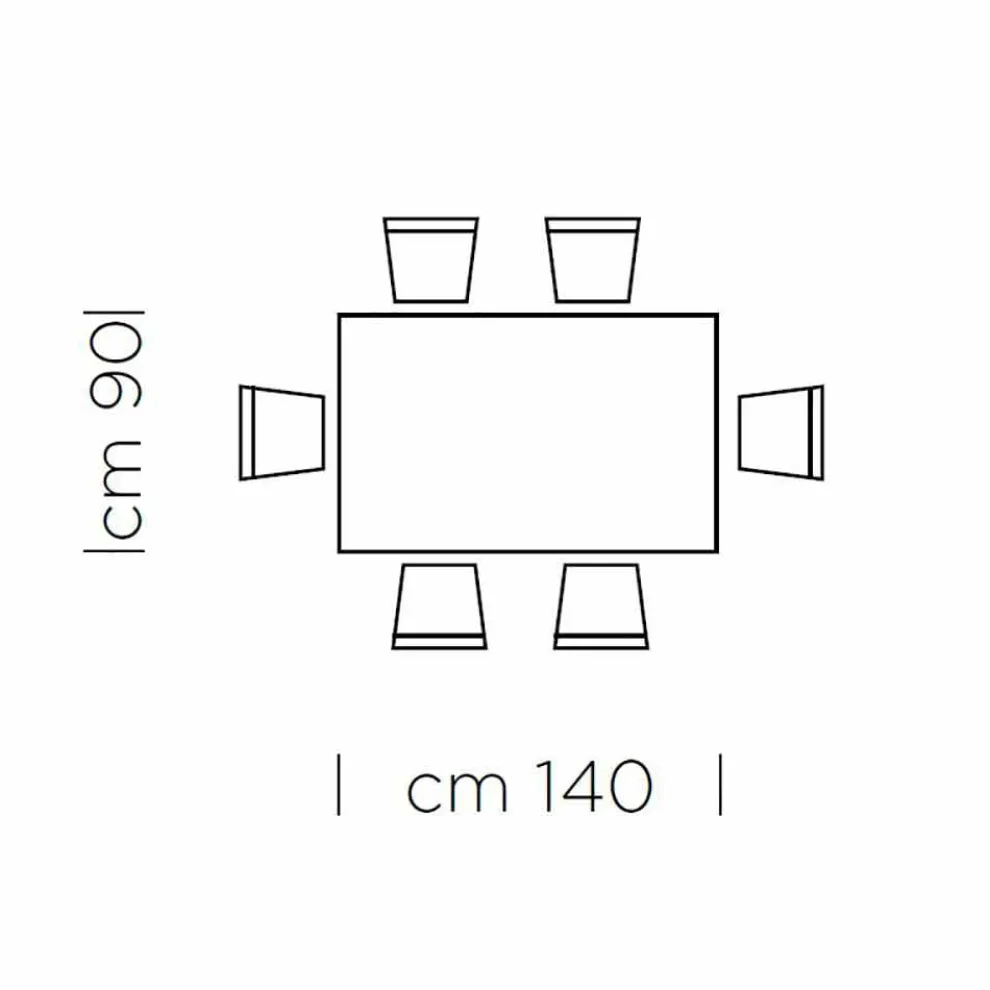 Esstisch aus HPL-Laminat und feinem Made in Italy-Stahl - Settimmio