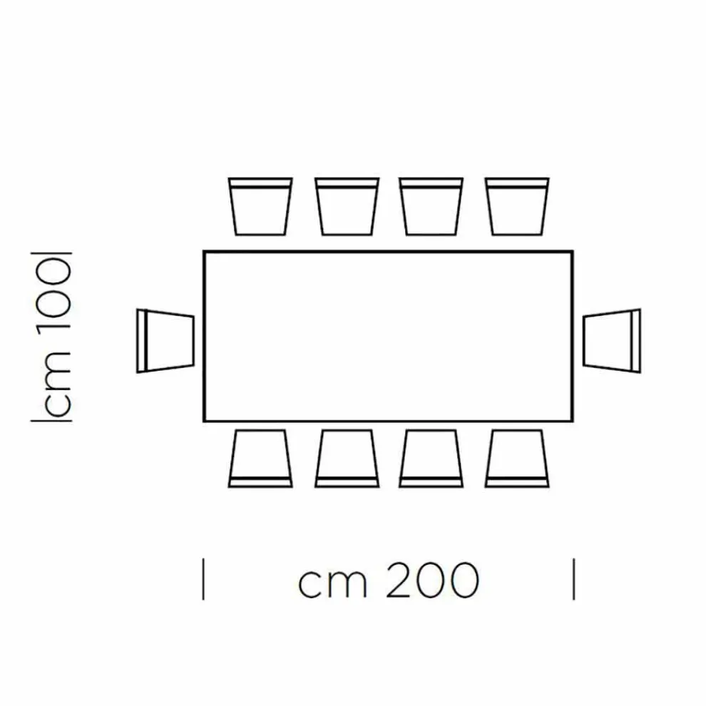 Esstisch aus HPL-Laminat und feinem Made in Italy-Stahl - Settimmio