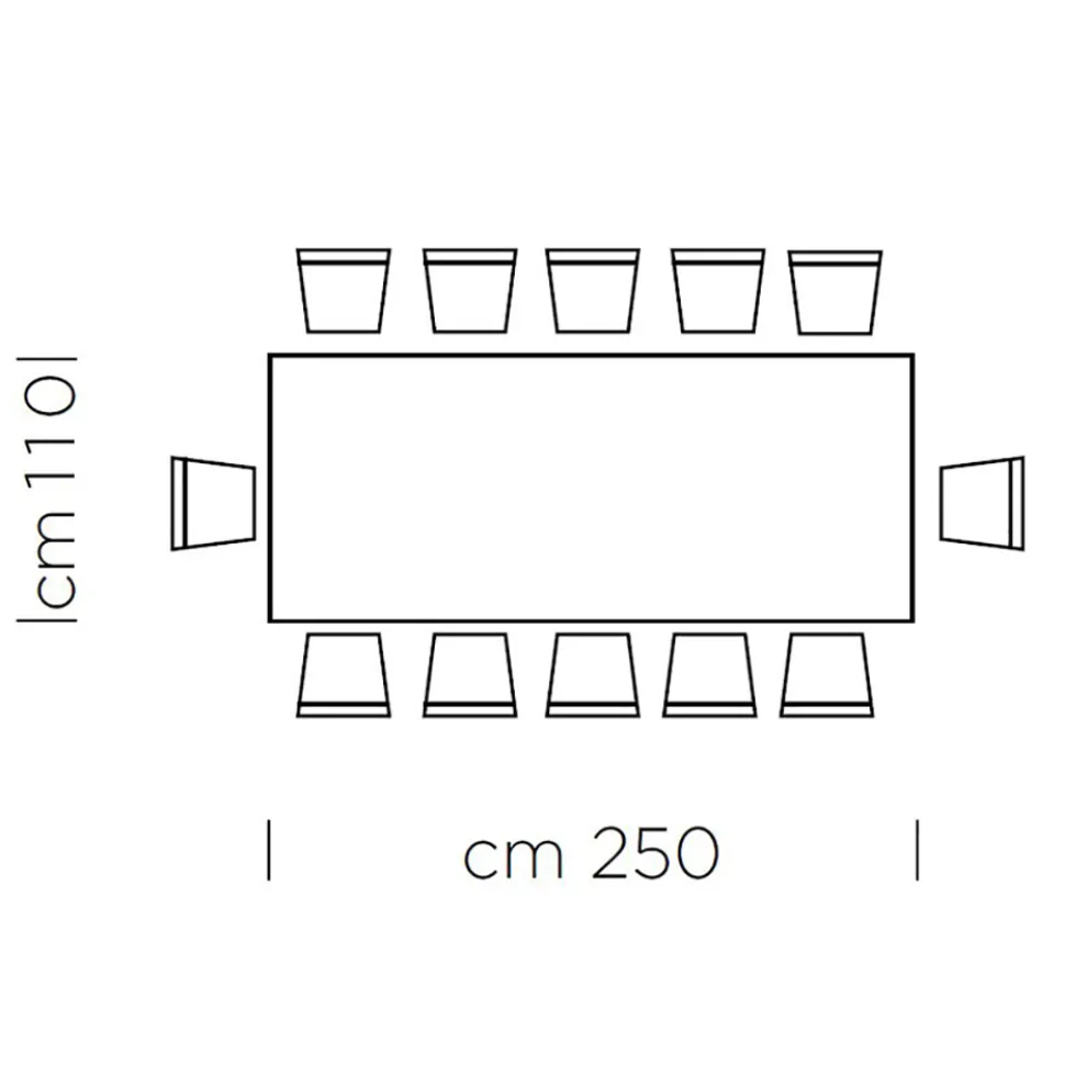 Esstisch aus HPL-Laminat und feinem Made in Italy-Stahl - Settimmio