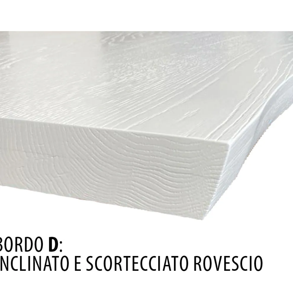 Esstisch aus massiver Eiche und Kristallsockel Made in Italy - Iker