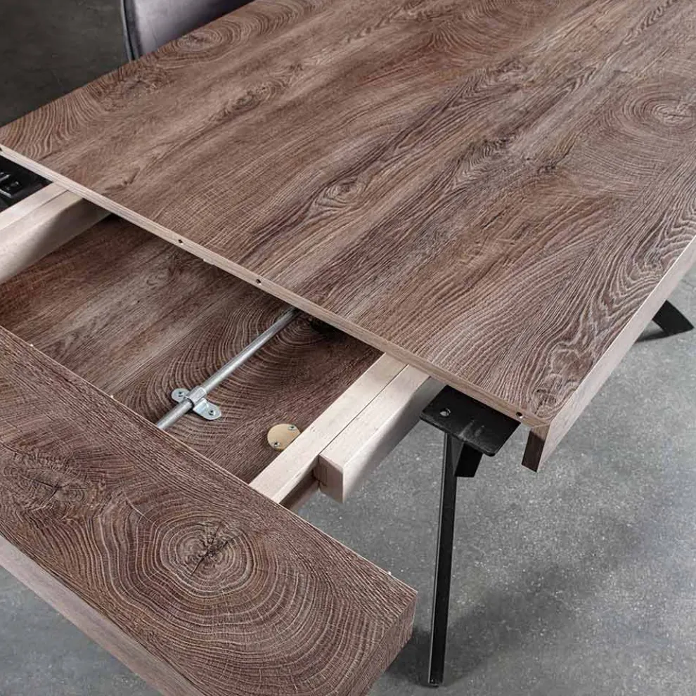 Esstisch aus Melaminholz ausziehbar bis 280 cm - Lukas