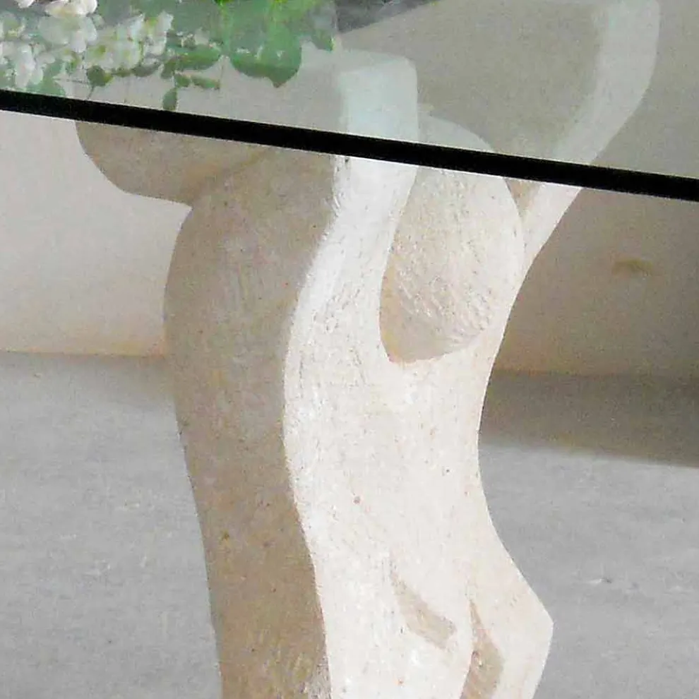 Esstisch aus Stein und Kristall in modernem Design Medusa