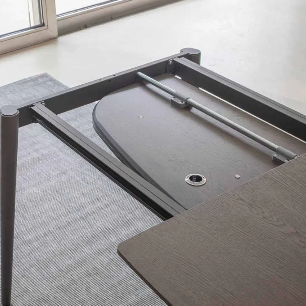 Esstisch ausziehbar bis 170 cm aus furniertem Holz - Nutello