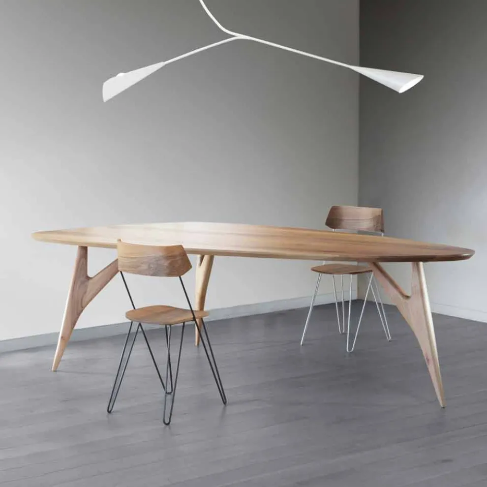 Esstisch, handgefertigt, aus massivem Walnussholz Made in Italy - Nocino