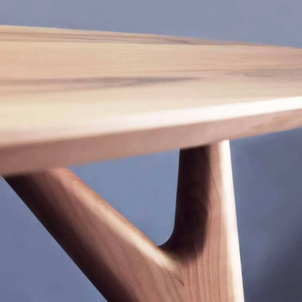 Esstisch, handgefertigt, aus massivem Walnussholz Made in Italy - Nocino