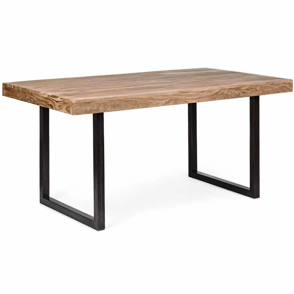 Esstisch im Industriestil aus Holz und Stahl Homemotion - Molino