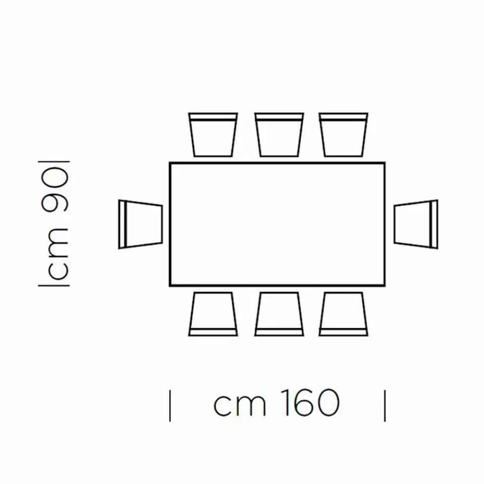 Esstisch mit furnierter Holzplatte, hergestellt in Italien – Settimmio