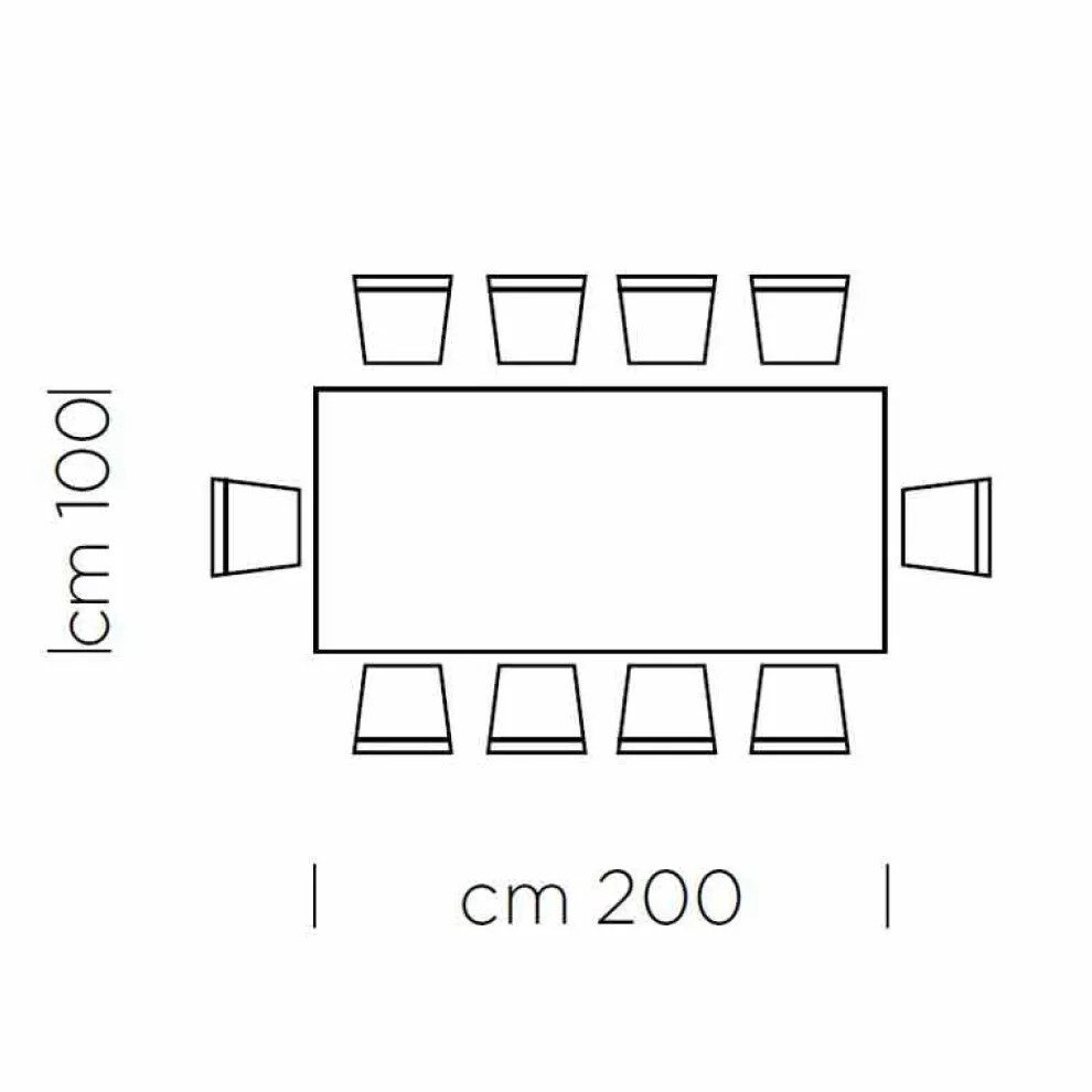 Esstisch mit furnierter Holzplatte, hergestellt in Italien – Settimmio