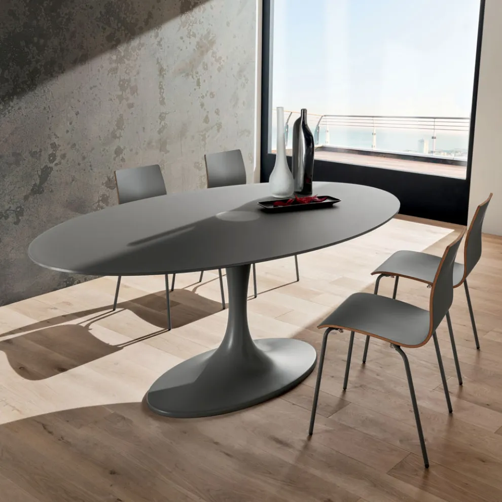 Esstisch mit lackierter Glasplatte Made in Italy, Qualität - Brontolo