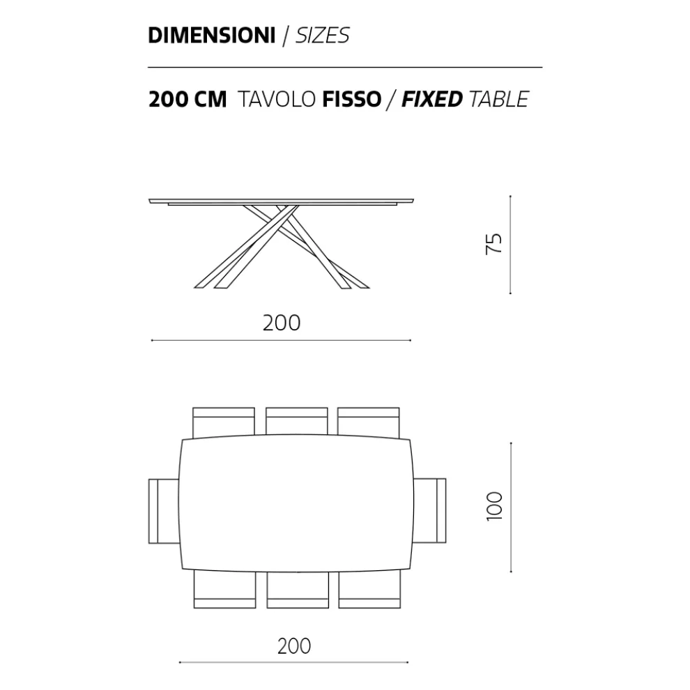 Esstisch mit Platte aus Eichenfurnier Made in Italy - Antonino