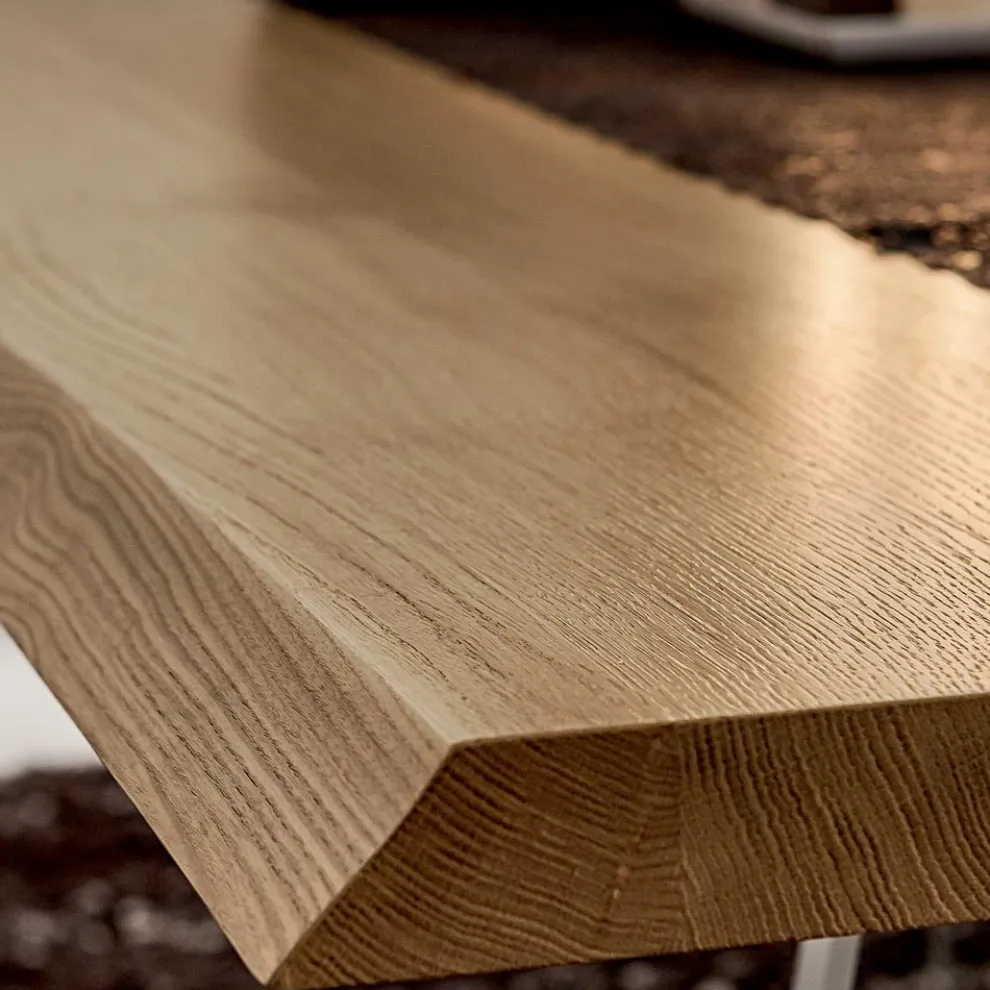 Esstisch mit Platte aus entrindeter Eiche Made in Italy - Pinocchio