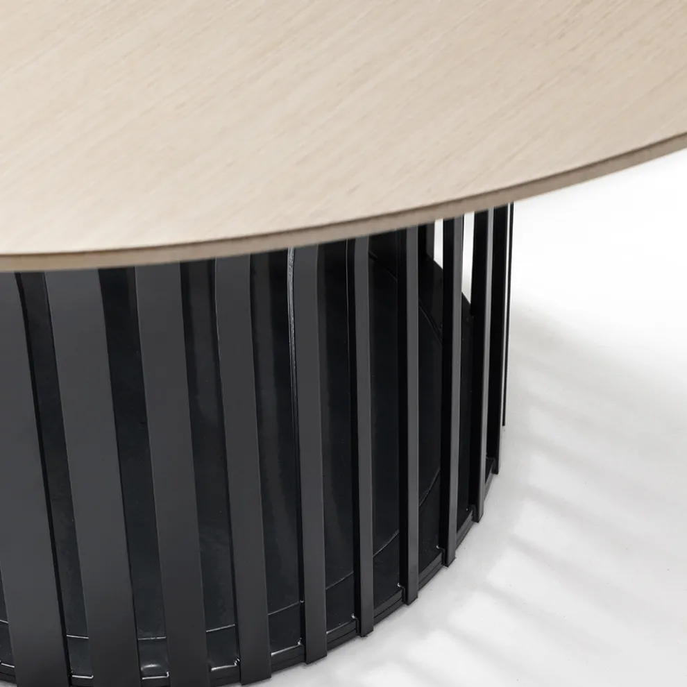 Esstisch mit runder Holzplatte Made in Italy - Alfero