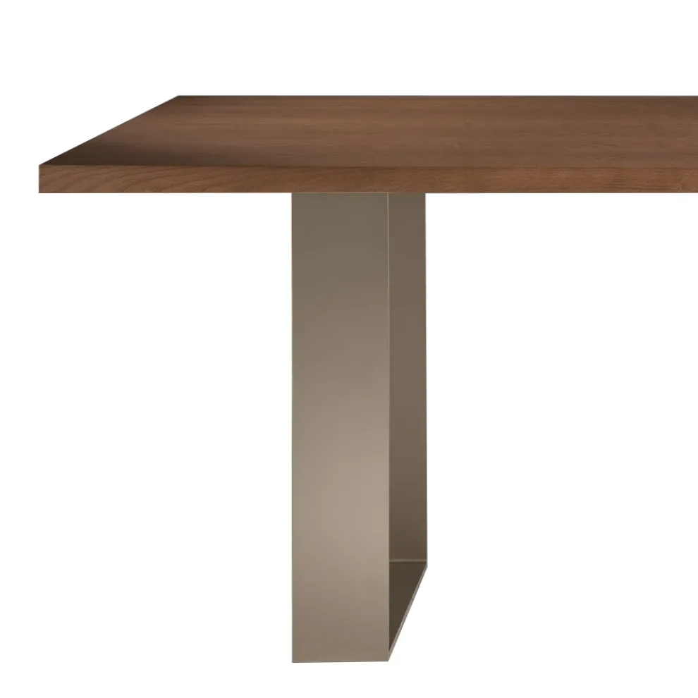 Esstischstruktur aus Eisen und Massivholz Made in Italy - Romino
