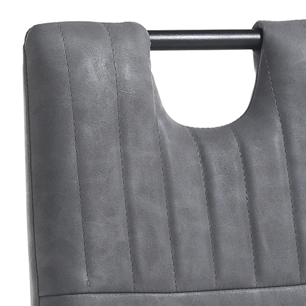 Esszimmerstuhl aus gealtertem Kunstleder 4 Teile - Cassandra