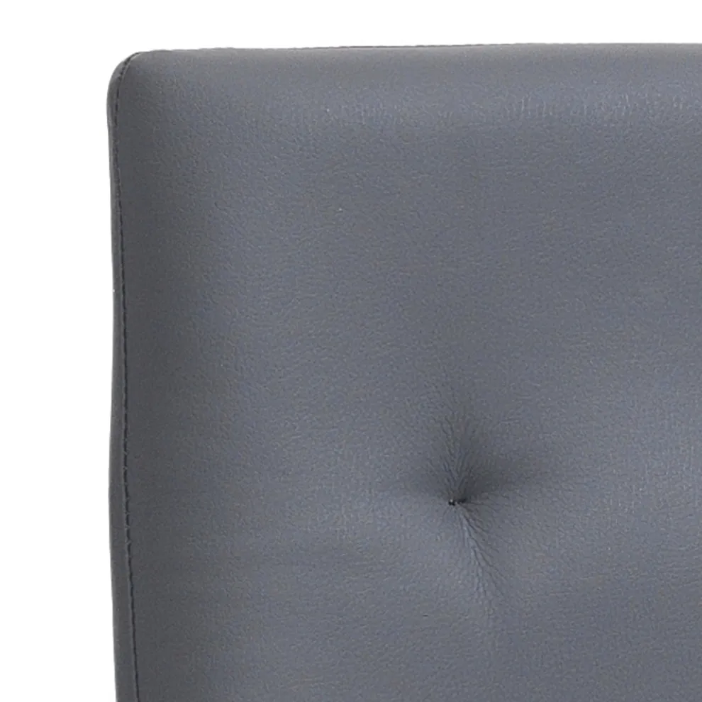 Esszimmerstuhl aus Leder und lackiertem Metall 4-teilig - Gunter