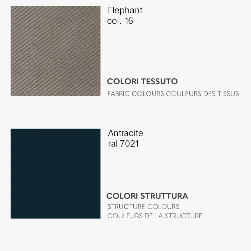 Esszimmerstuhl mit Stoffsitz und Metallstruktur - Aisha