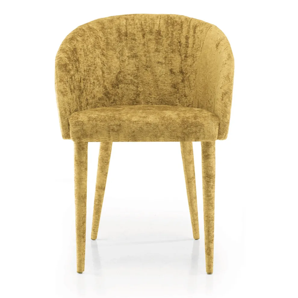 Esszimmerstuhl mit Stoffbezug, hergestellt in Italien, 4 Stück – Tagata