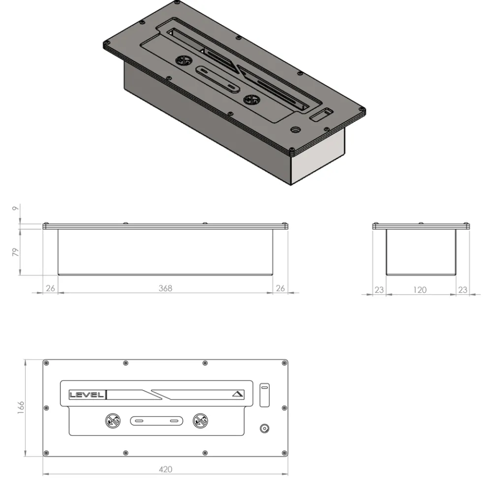 Ethanol rechteckige Brennkammer 2 Lt feuerfester Werkstoff online Angebot