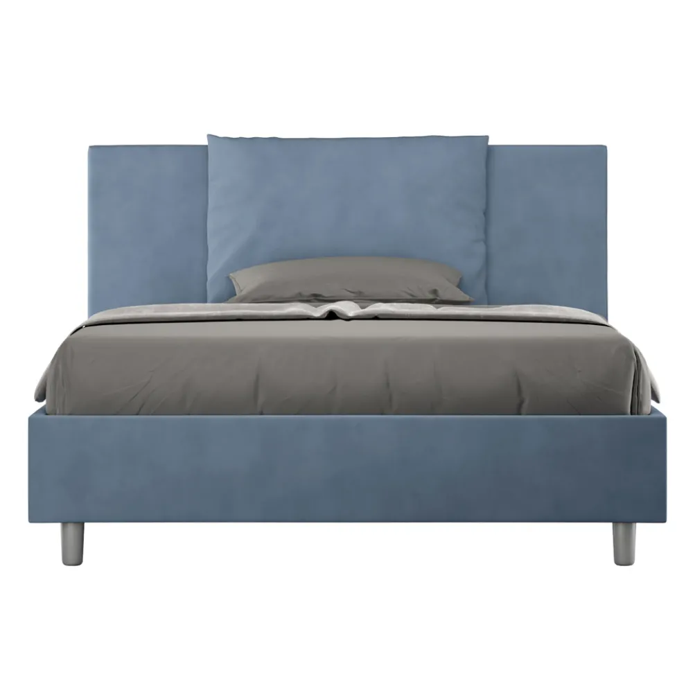 Bett 140x200 cm Kopfteil mit Mikrofaserkissen Made in Italy - Olympics