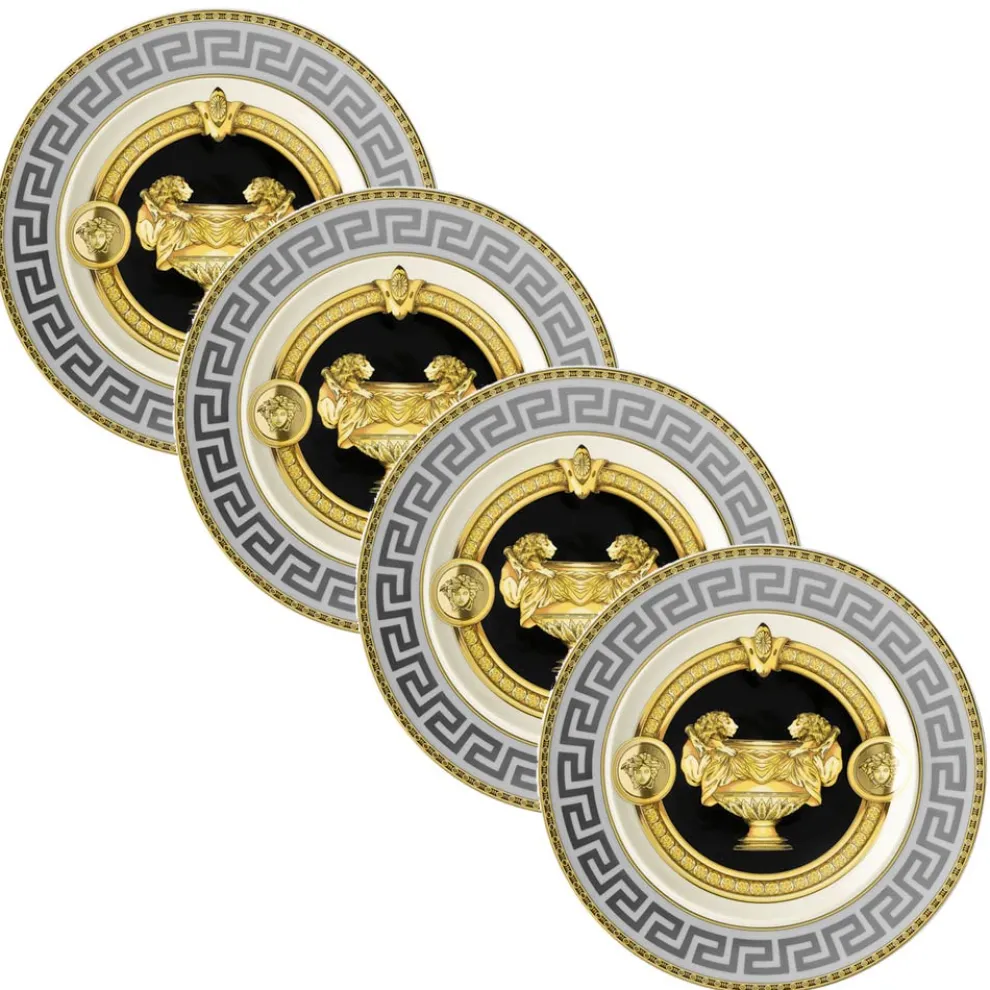 Rosenthal Versace Prestige Gala 4 Speiseteller Durchmesser 17 cm - Prestige