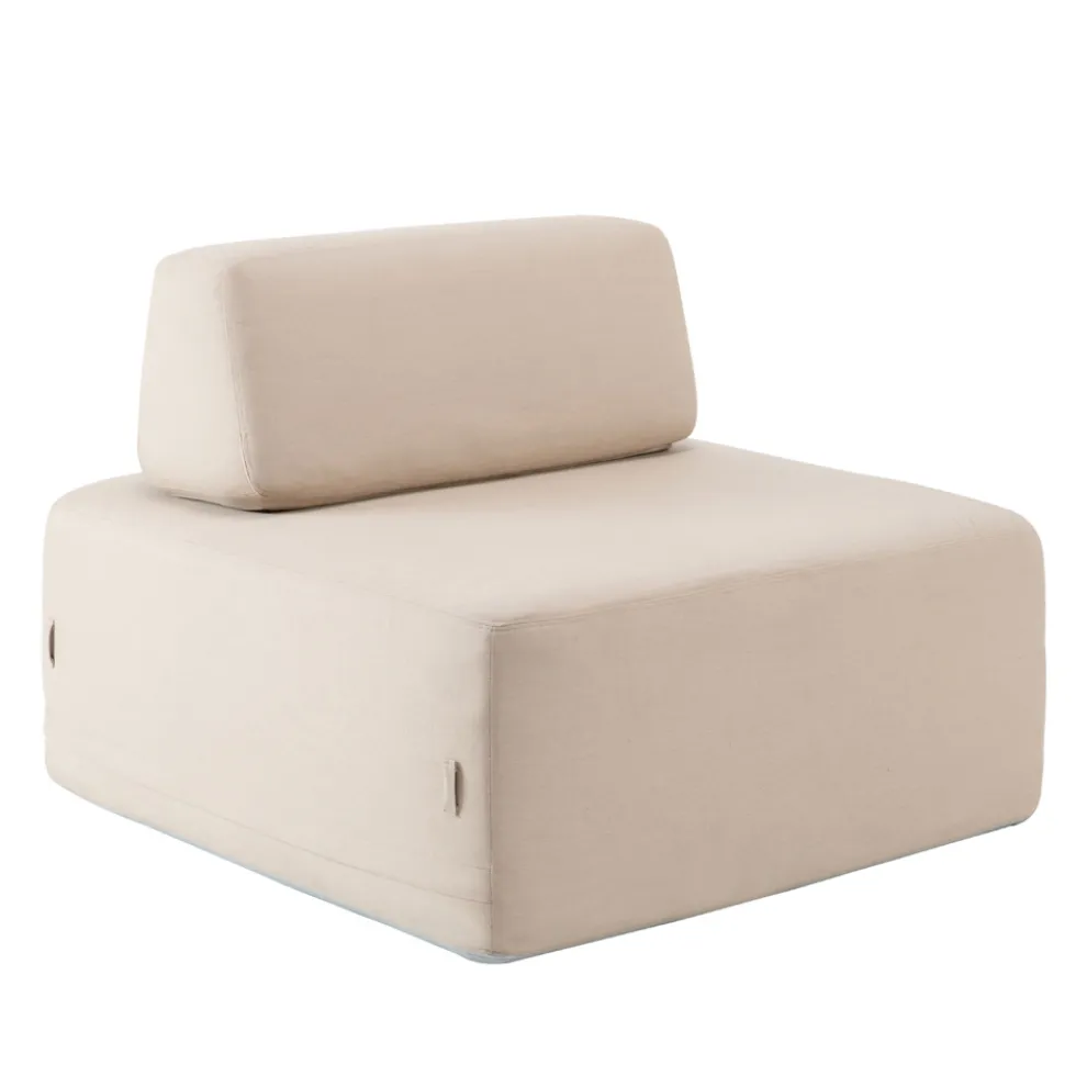 Quadratischer Outdoor-Sessel mit Stoffbezug Made in Italy - Lilium
