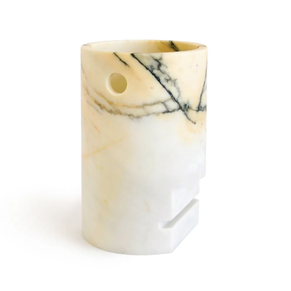 Gesichtsförmige Vase aus Satinmarmor Made in Italy - Asahi