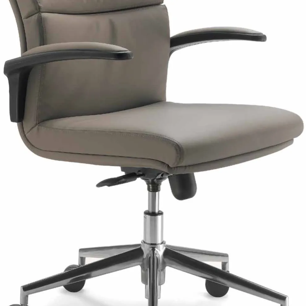 Bürosessel aus Kunstleder in modernem Design Made in Italy Edda