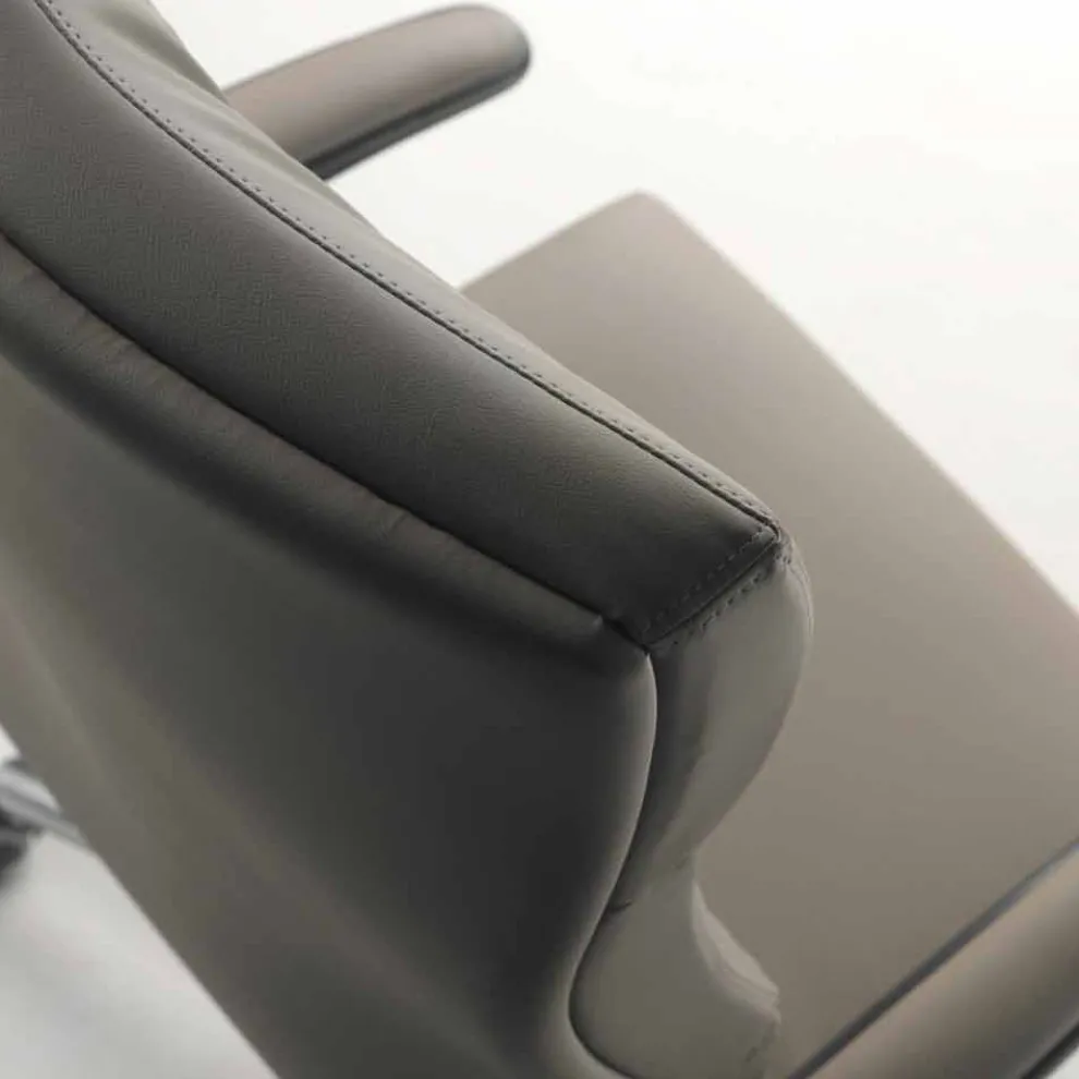 Bürosessel aus Kunstleder in modernem Design Made in Italy Edda