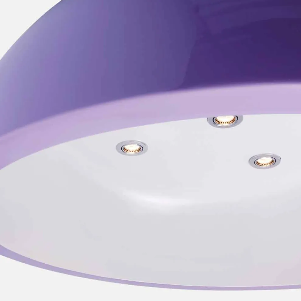 Farbige Pendelleuchte Slide Cupole aus Polyethylen, hergestellt in Italien