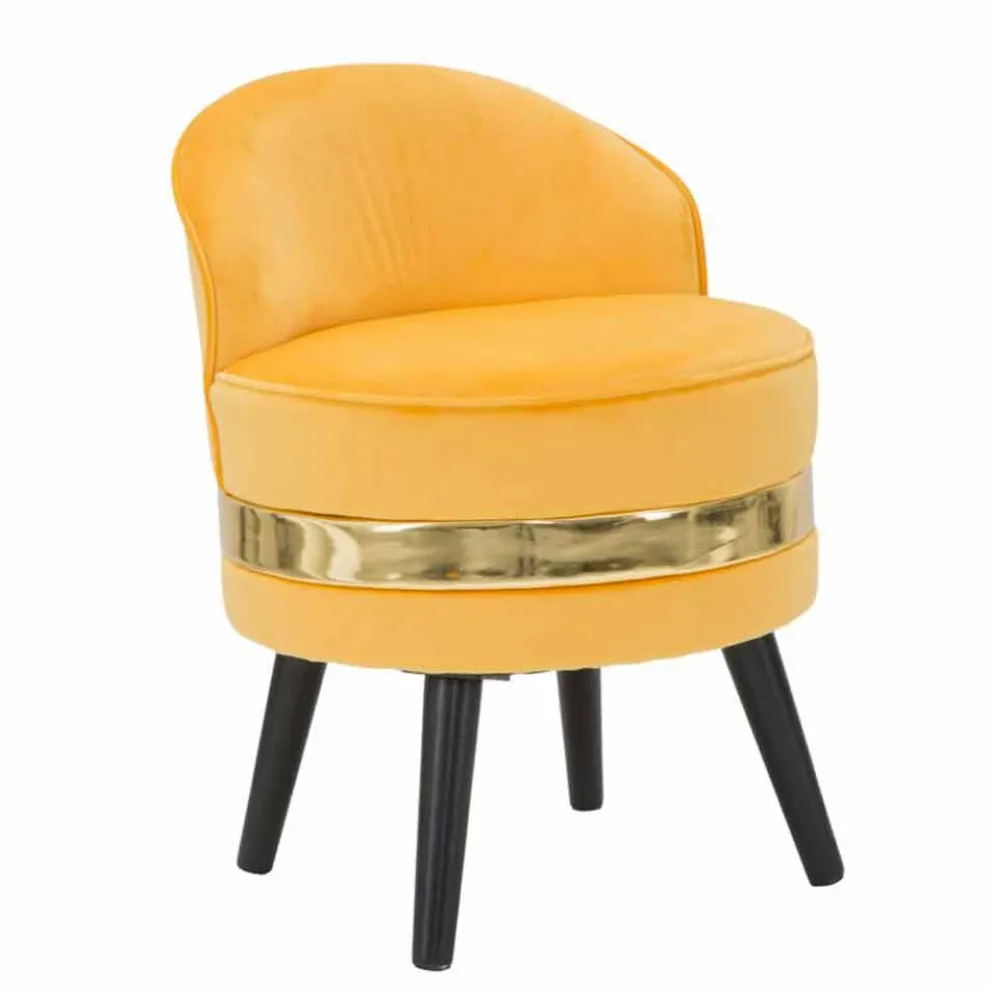 Farbiger Mini-Sessel mit modernem Design aus Holz und Stoff - Koah