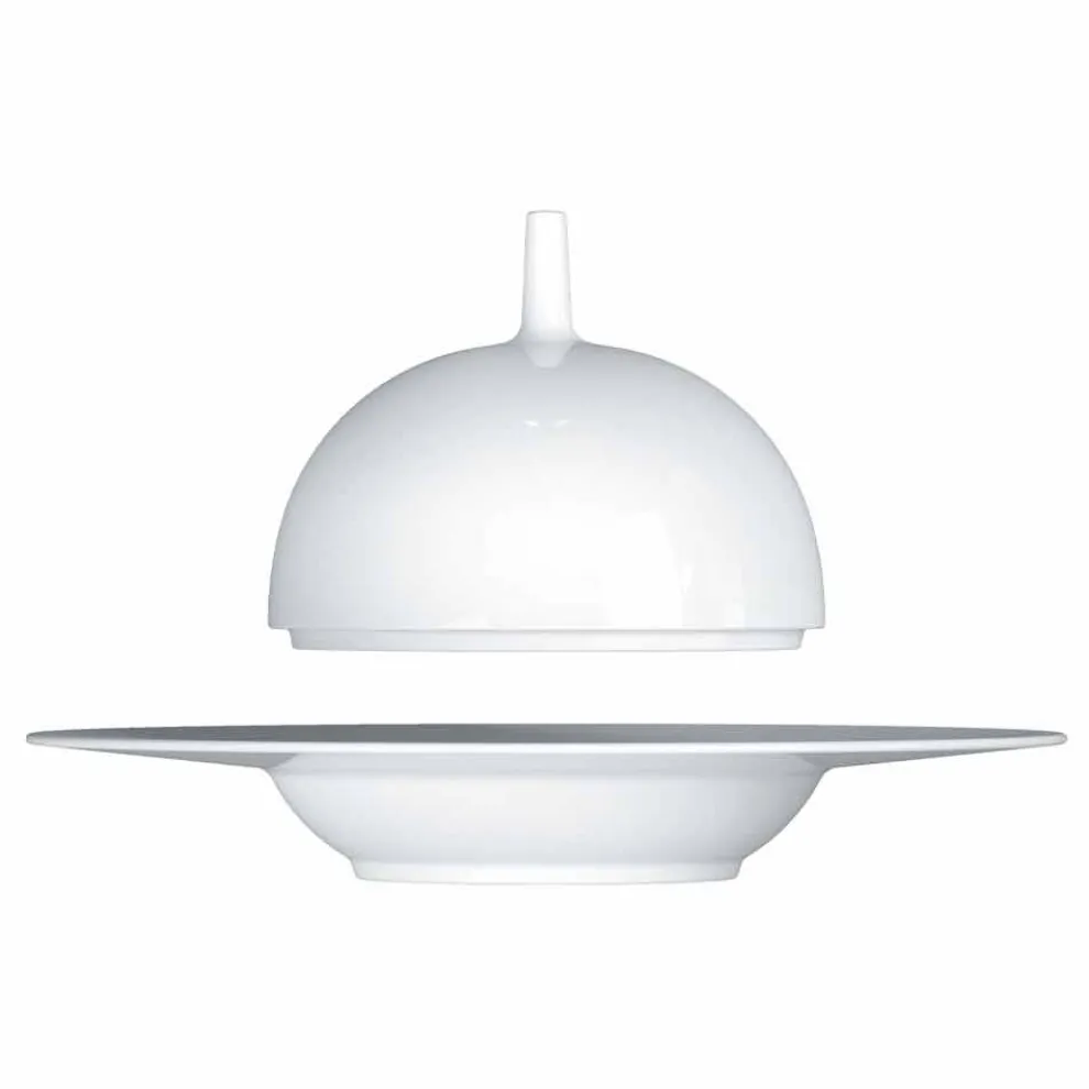 Modernes und elegantes Abendessen Abendessen Set aus Porzellan 24 Stück - Teleskop