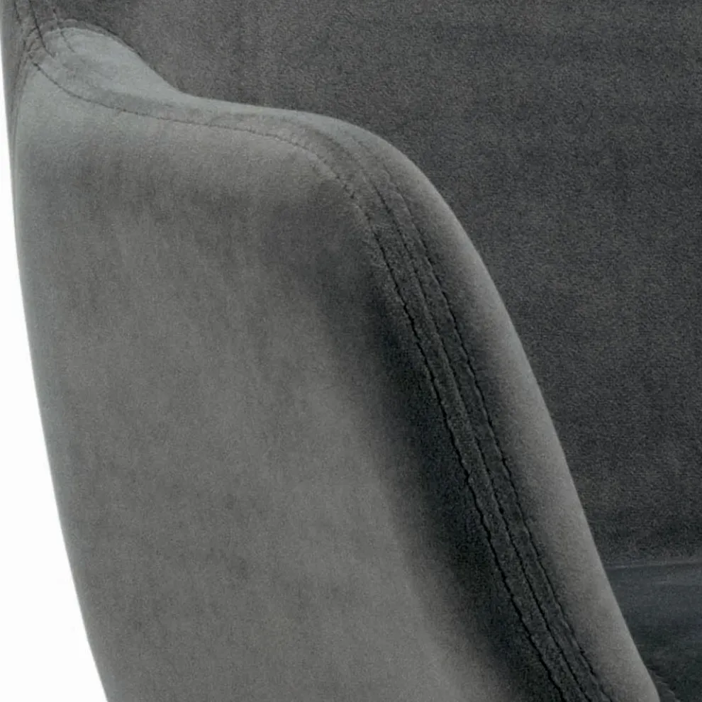Fester Hocker mit gepolstertem Sitz und Stahlgestell, hergestellt in Italien – Arona