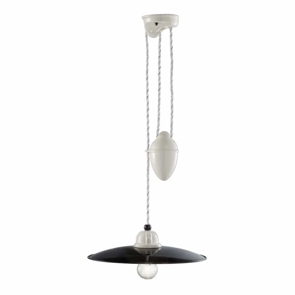 Flaschenzug Lampe aus Keramik Melissa Ferroluce