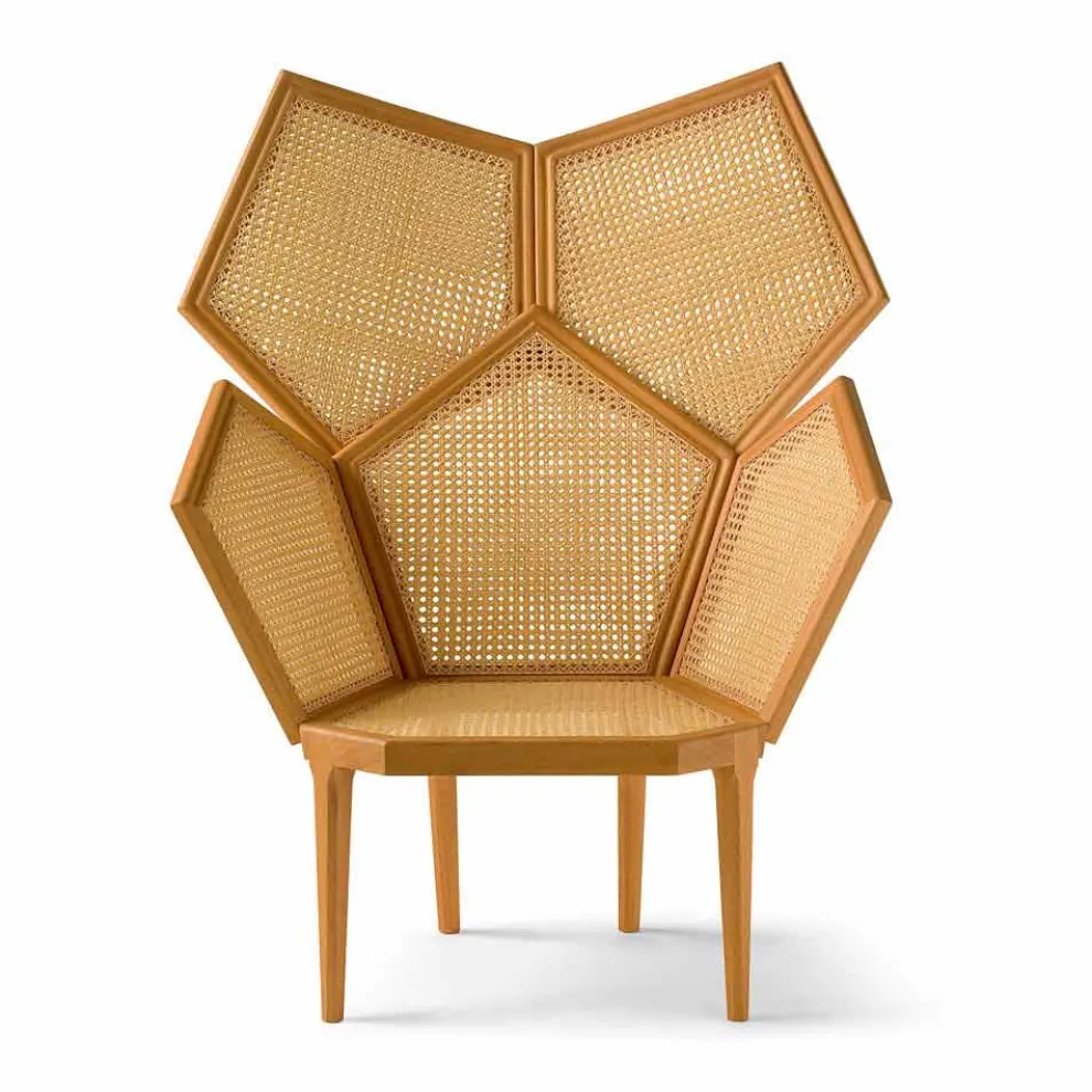 Fünfeckiger Sessel, klassisches Design, 103x72cm, Pole