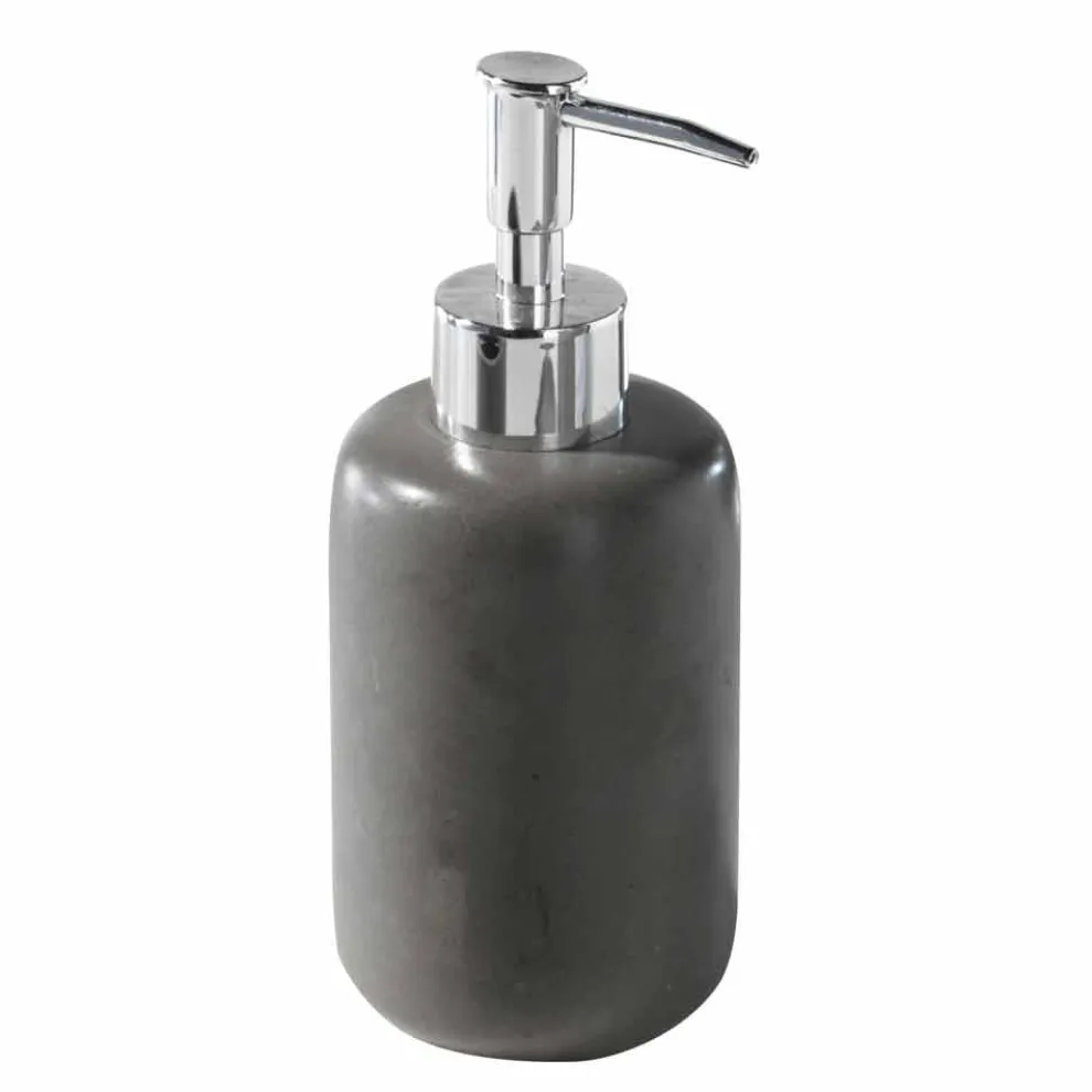 Freistehendes Badezimmerzubehörset aus grauem Harz - Pailette