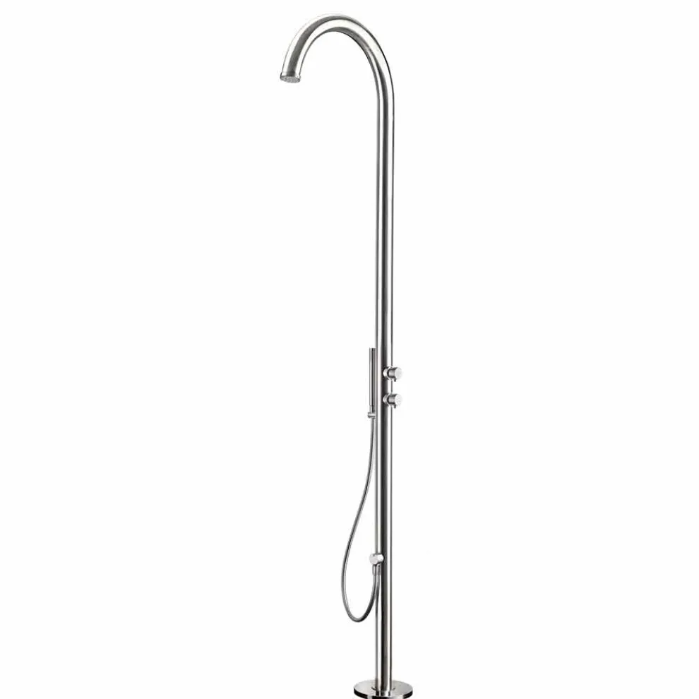 Edelstahl-Garten-Duschsäule mit Handbrause Made in Italy - Marlen