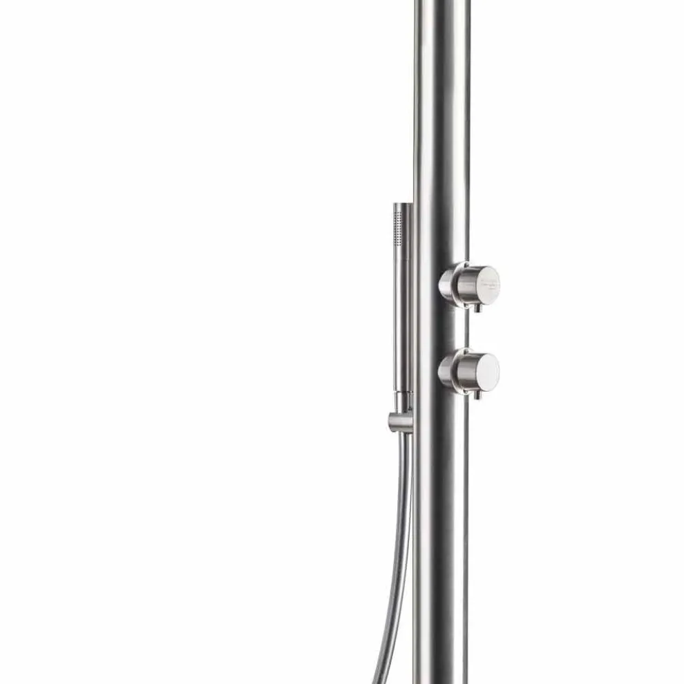 Edelstahl-Garten-Duschsäule mit Handbrause Made in Italy - Marlen