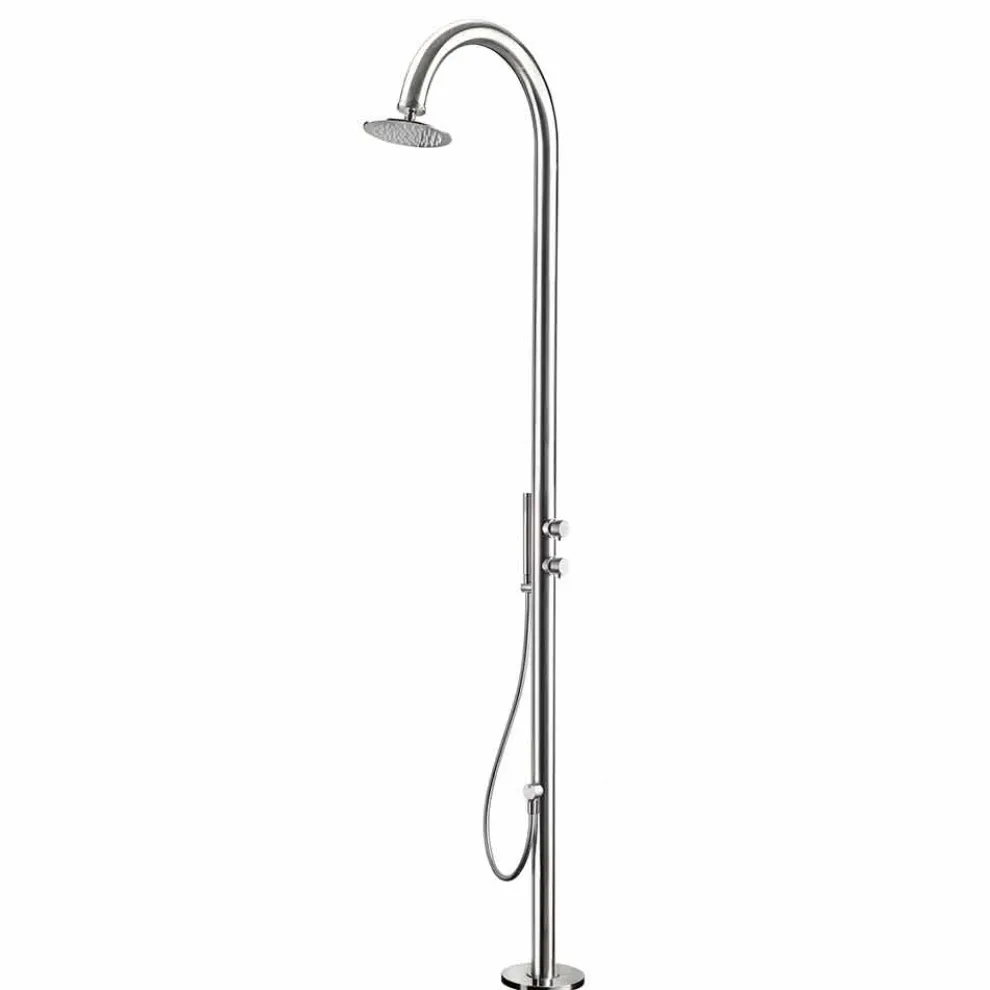 Edelstahl-Garten-Duschsäule mit Handbrause Made in Italy - Marlen
