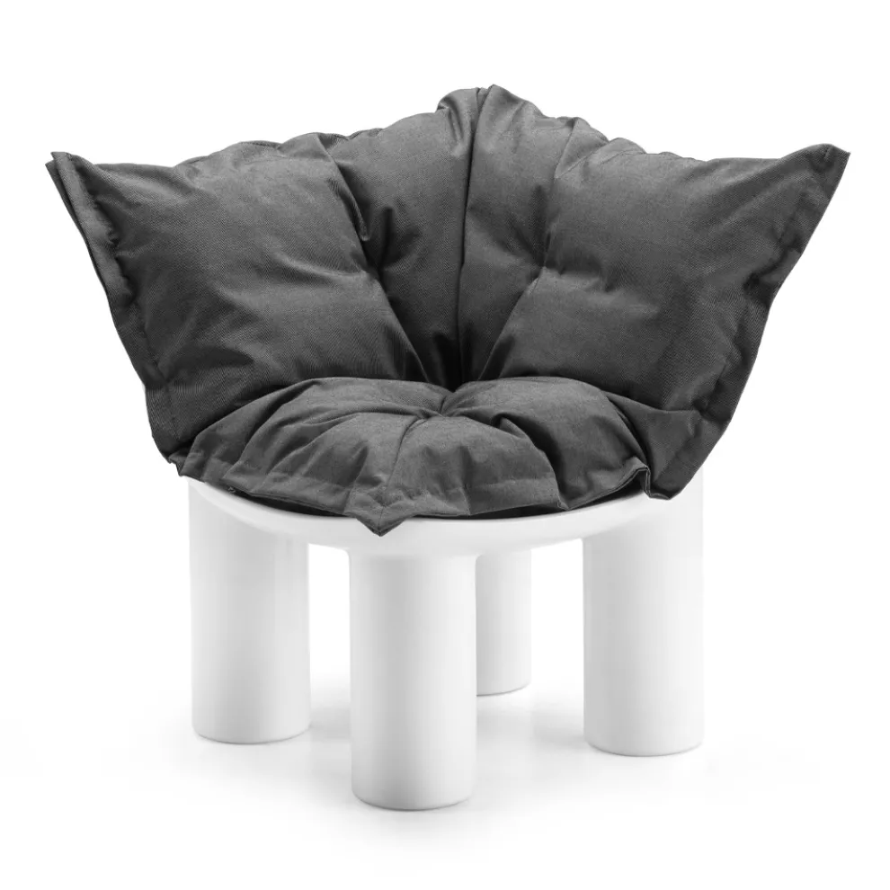 Gartensessel aus Polyethylen und Stoff Made in Italy - Freccia