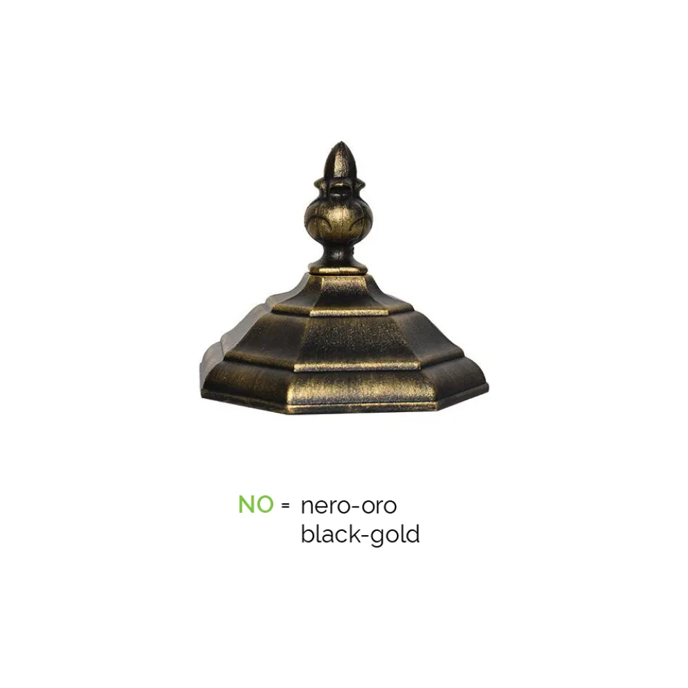 Gartenlampe 2 Lichter im Vintage-Stil aus Aluminium, hergestellt in Italien – Leona